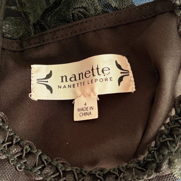 Nanette Lepore Black Spring Bloom Lace Overlay Sleeveless Cocktail Dress- Size 4 - Picture 6 of 6